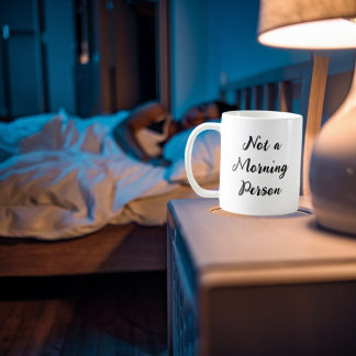 Caneca De Café Não Uma Pessoa Da Manhã - Presente De Citação Engr