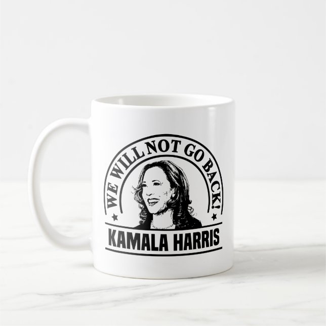 Caneca De Café Não voltaremos a Kamala Harris Mug (Esquerda)