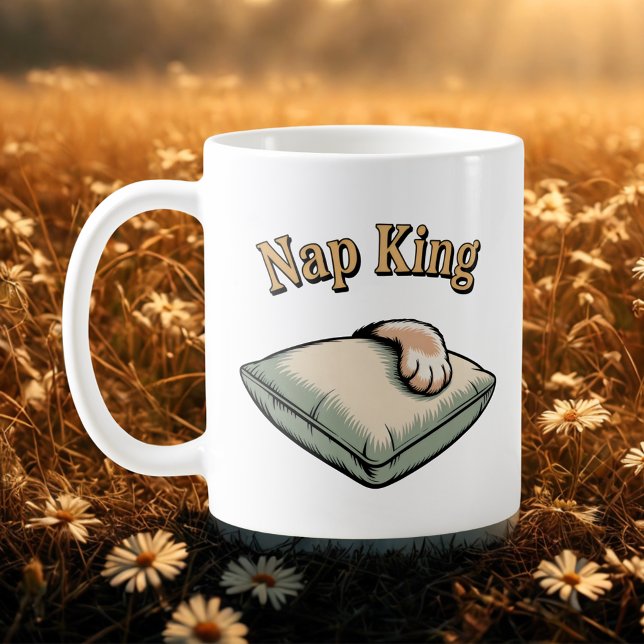 Caneca De Café Nap King | Cozy Dog Dad Humor   (Criador carregado)