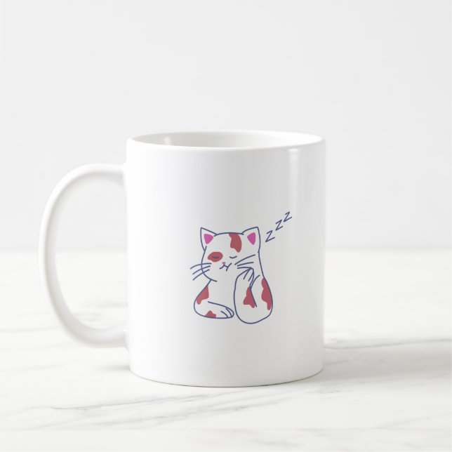 Caneca De Café Nap Mode Mug | Sleepy Kitty Vibes (Esquerda)
