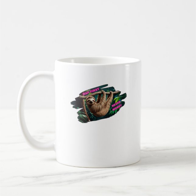Caneca De Café Nap Primeiro Nunca Se Preocupe Com A Lama (Esquerda)