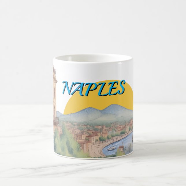 Caneca De Café Napoli Mug – Vesuvio Skyline Coffee Cup | Souvenir (Centro)