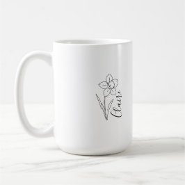 Caneca De Café Narciso de março da flor de nascimento personaliza