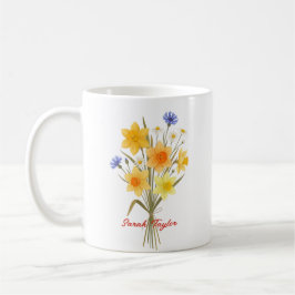 Caneca De Café Narciso Flor de Nascimento Personalizada Personali