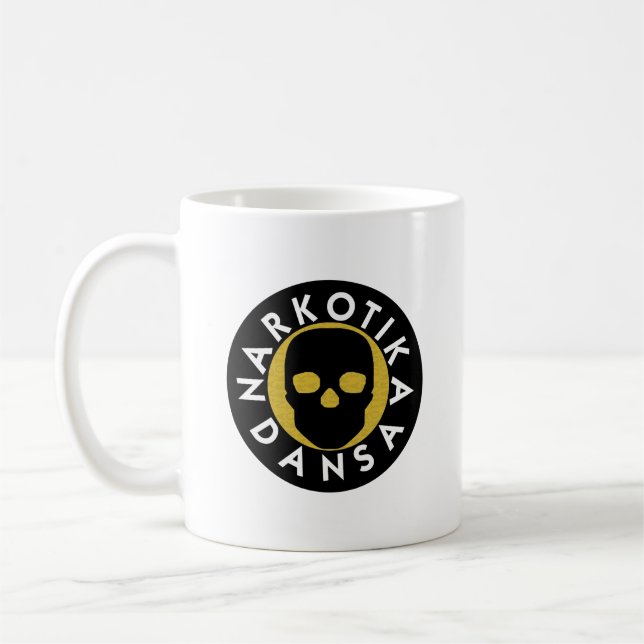 Caneca De Café NARKOTIKA LIV Manteiga Clássica Mug Negra N3 (Esquerda)