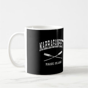 Caneca De Café Narragansett Rhode Island Vintage em cruzado náuti
