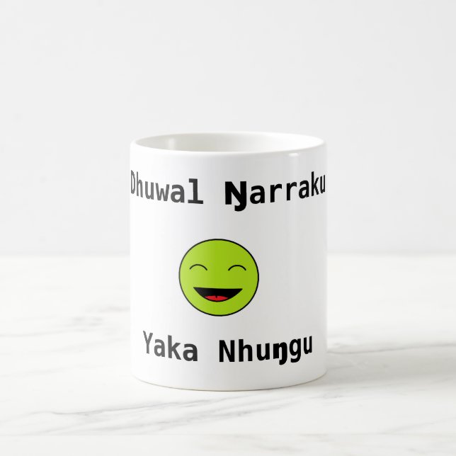 Caneca De Café Ŋarraku de Dhuwal, nhuŋgu do yaka (Centro)