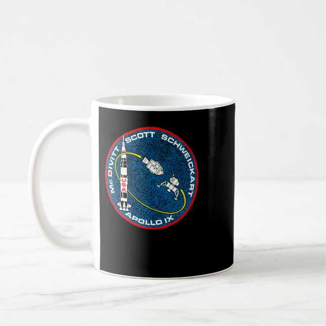 Caneca De Café NASA Apollo IX (Apollo 9) Mission Patch (Esquerda)