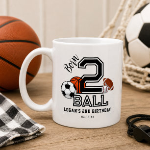 Caneca De Café Nascer 2 Ball Sports Theme Boy Party