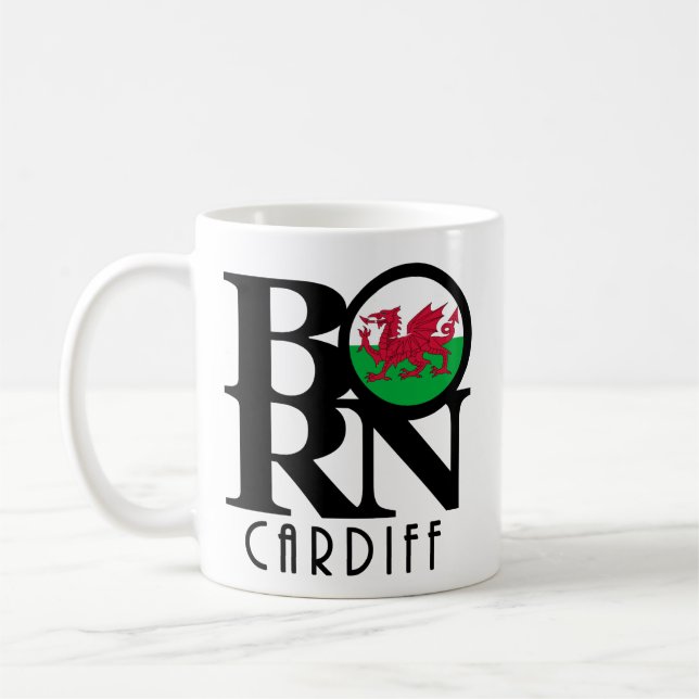 Caneca De Café NASCER Cardiff Wales 11oz (Esquerda)