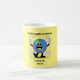Caneca De Café Nascer de aniversário do Dia da Terra no dia 22 de