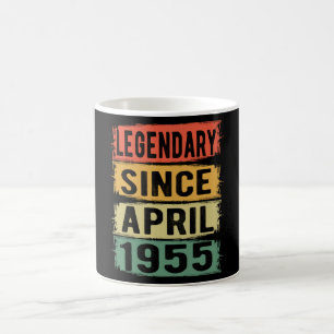 Caneca De Café Nascer De Aniversário Em Abril De 1955