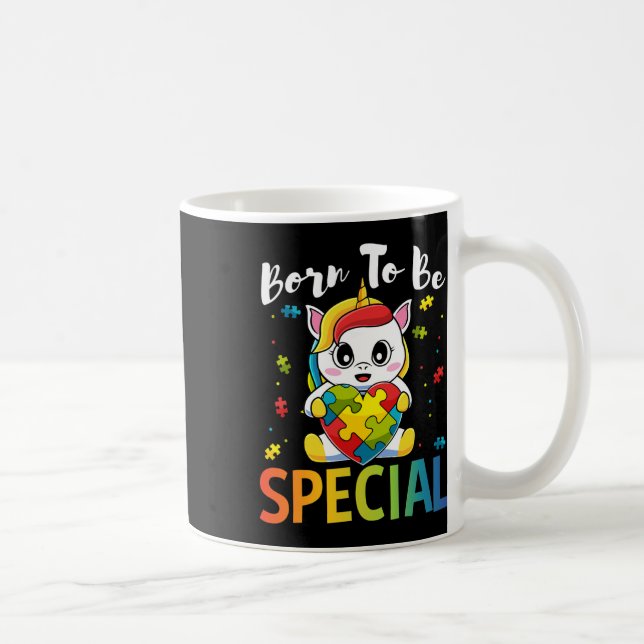 Caneca De Café Nascer de Consciência Autismo Meninas Quebra-cabeç (Direita)