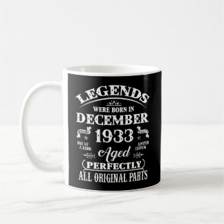 Caneca De Café Nascer De Legendas De 90 Em Dezembro De 1933 90 An