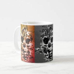Caneca De Café Nascer de ser selvagem. Crânio lesado