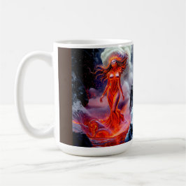 Caneca De Café "Nascer do Inferno" - Retrato da Mulher Vulcânica