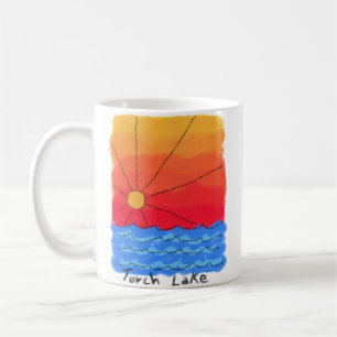 Caneca De Café Nascer do sol do lago torch