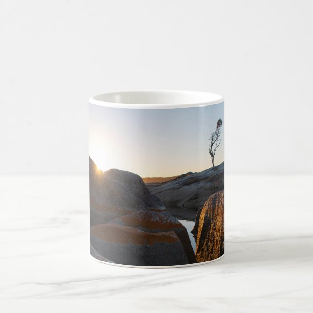 Caneca De Café Nascer do sol na Baía de Binalong Tasmânia (Centro)
