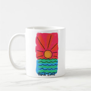 Caneca De Café Nascer do sol no lago torch