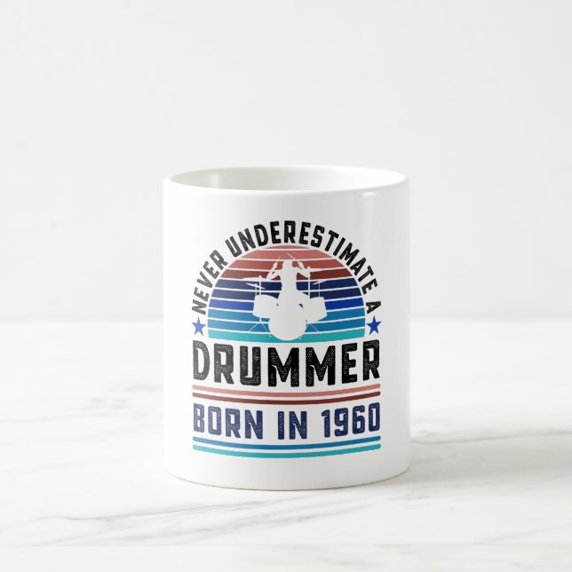 Caneca De Café Nascer Drummer 1960 60º Pai de Presente de Bebida  (Centro)