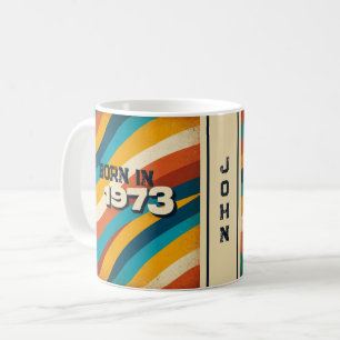 Caneca De Café Nascer em 1973 Mug Personalizado - Stripes de Groo