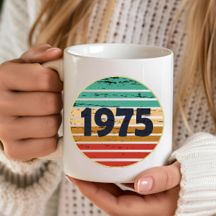 Caneca De Café Nascer em 1975 vintage 50º presente de aniversário