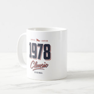 Caneca De Café Nascer em 1978 Aniversário