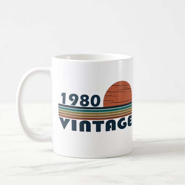 Caneca De Café Nascer em presente de aniversário de 1980 (Esquerda)