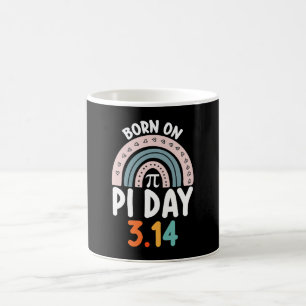 Caneca De Café Nascer No Aniversário Do Pi Engraçado Matemática