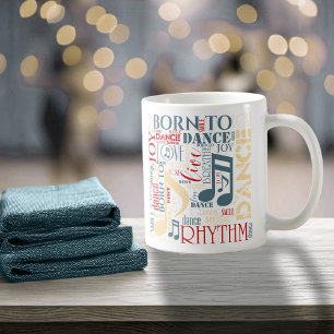Caneca De Café Nascer para dançar ID277 azul