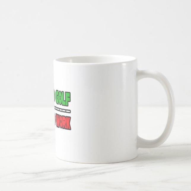 Caneca De Café Nascer Para Golfe... Forçado A Trabalhar (Direita)
