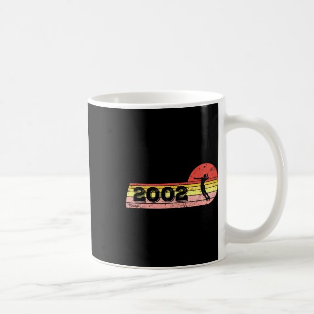 Caneca De Café Nascer para jogadores de Badminton 2002 Birthday V (Direita)