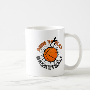 Caneca De Café Nascer para jogar basquete 9