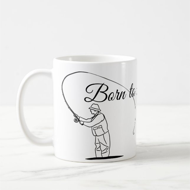 Caneca De Café Nascer Para O Pescador (Esquerda)