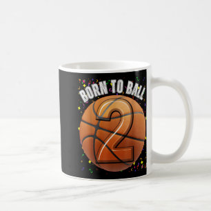 Caneca De Café Nascer Para segundo aniversário De Basquete Duas G