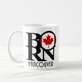 Caneca De Café NASCER Vancouver (Bandeira Canadiana) 11oz