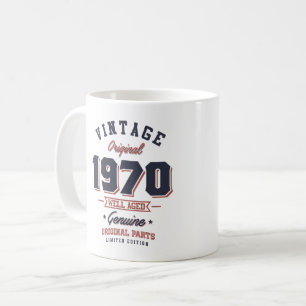 Caneca De Café Nascer Vintage 1970 em 1970 Presente de Aniversári