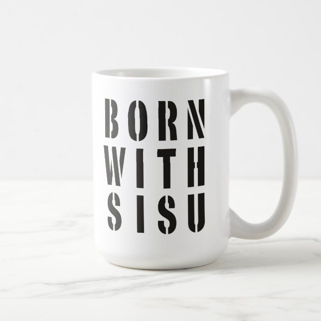 Caneca De Café Nascido Com Sisu (Direita)