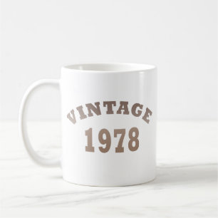 Caneca De Café Nascido em 1978 presente de aniversário moderno e