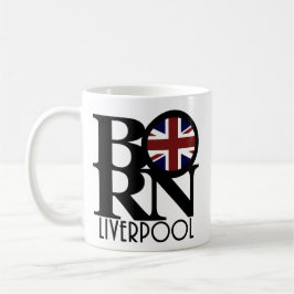 Caneca De Café NASCIDO Liverpool Inglaterra (bandeira do Reino Un