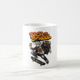 Caneca De Café Nascido para Andar de Skate Forçado a Estudar Esqu
