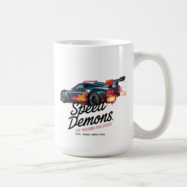 Caneca De Café Nascido para Correr, Forçado a Trabalhar (Direita)