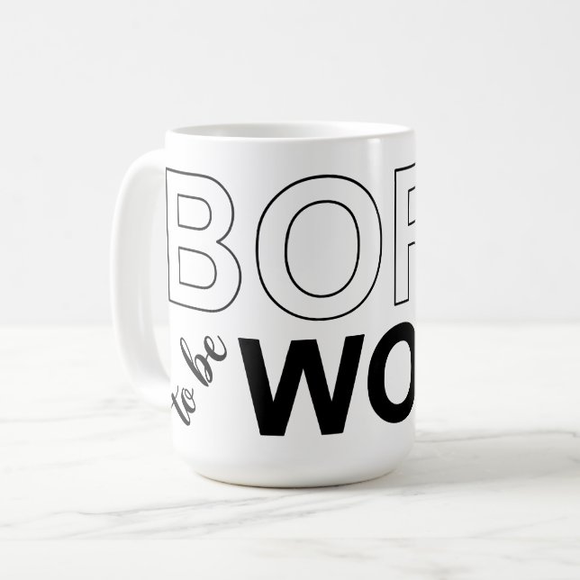 Caneca De Café Nascido Para Estar Acordado (Frente Esquerda)
