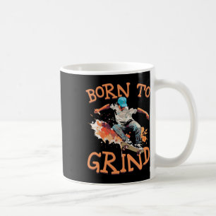 Caneca De Café Nascido Para Moer Skate Dinâmico