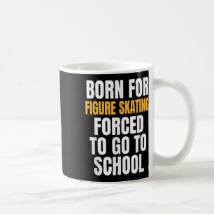 Caneca De Café Nascido Para Patinação Artística Presente Divertid