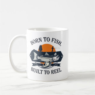 Caneca De Café Nascido para Pescar Construído para Recolar