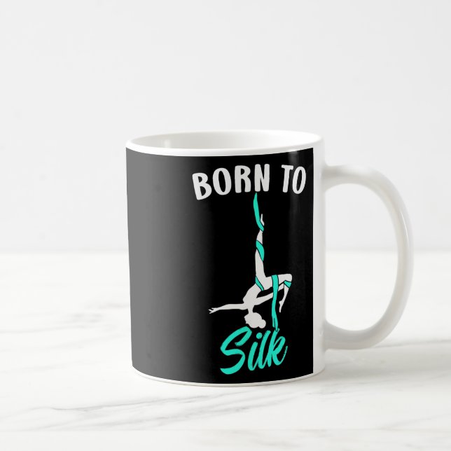 Caneca De Café Nascido Para Seda Dançarina de Seda Aérea Ginástic (Direita)