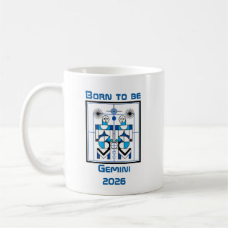 Caneca De Café Nascido para ser Gêmeos