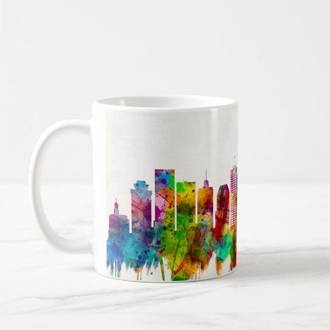 Caneca De Café Nashville Tennessee Skyline (Esquerda)