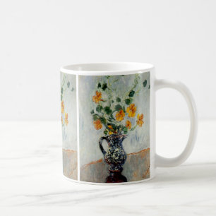 Caneca De Café Nastúrbios em um vaso azul por Monet